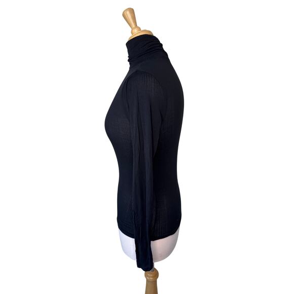 NEGATIVE Underwear Whipped Turtleneck Ribbed Black XS - Picture 2 of 5